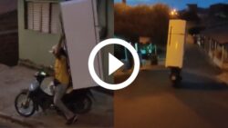 video:-he-man?-homem-e-flagrado-carregando-uma-geladeira-nas-costas